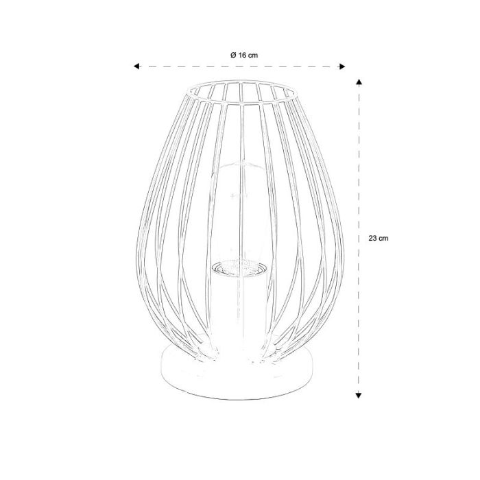 Metalowa nowoczesna lampa stołowa czarna, Kitana, z przełącznik