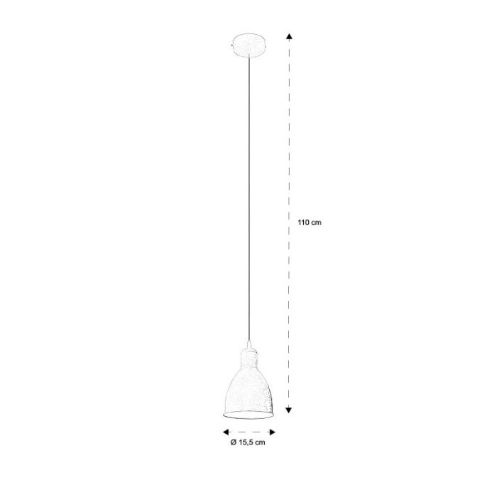 Metalowa rustykalna lampa wisząca miedziana, Lavinio