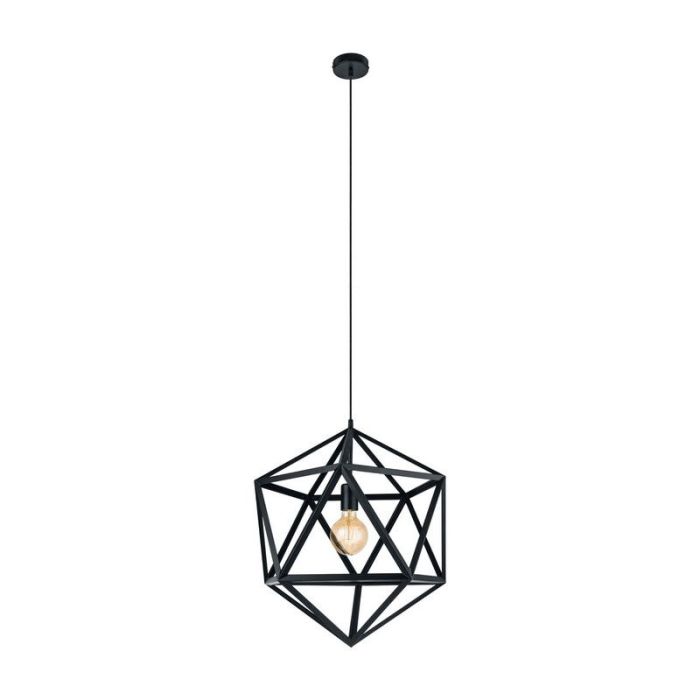 Metalowa industrialna lampa wisząca czarna, Agnita