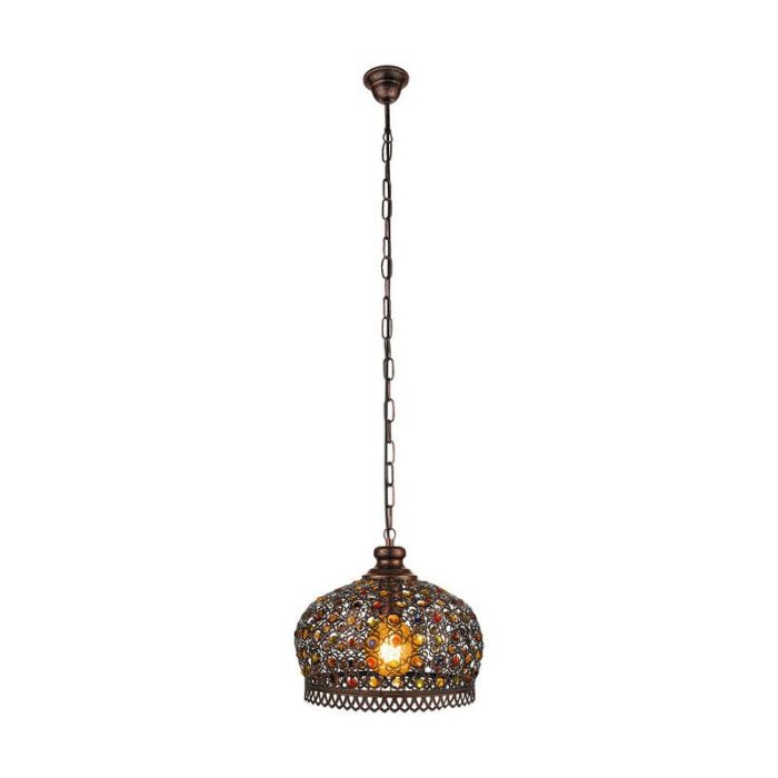 Metalowa orientalna lampa wisząca miedziana, Ahmad