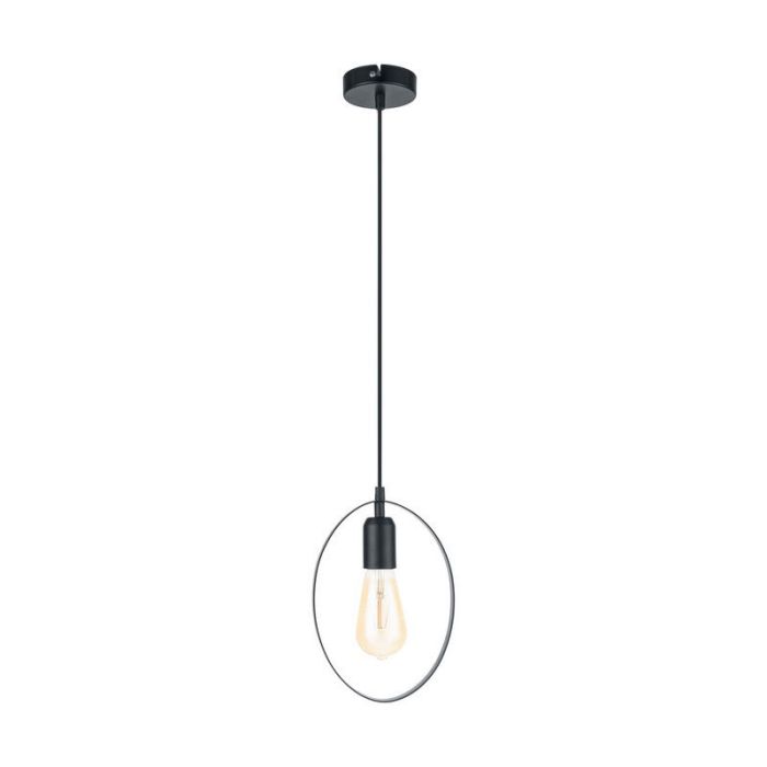 Metalowa retro lampa wisząca czarna, Aida