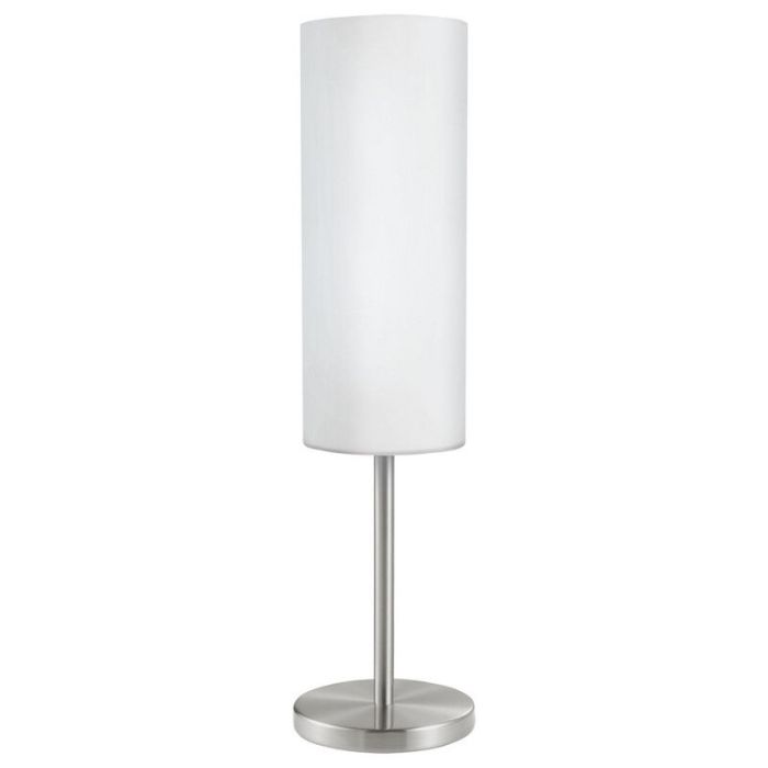 Szklana lampa stołowa niklowa, Ciuda, z przełącznik