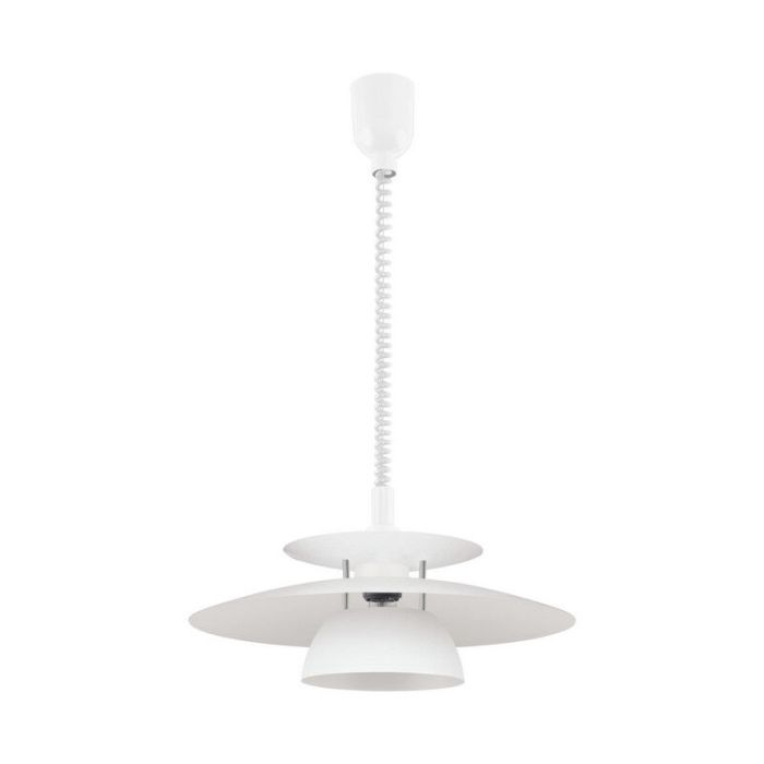 Stalowa design lampa wisząca biała, Lariana