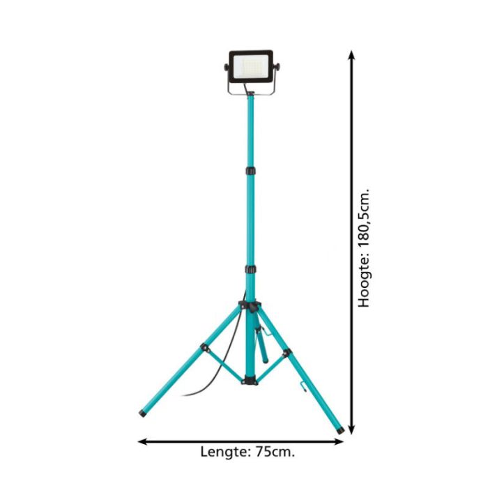 Aluminiowa lampa robocza niebieska, Angelos, 30W, 4000K LED, IP65, z przełącznik