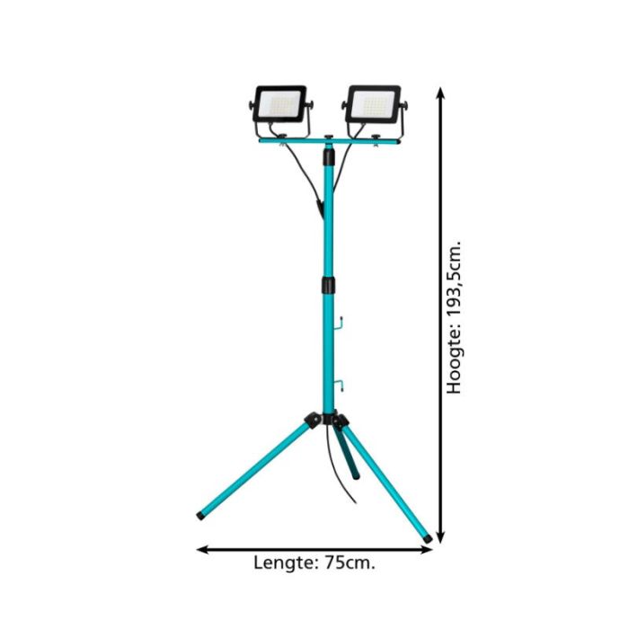 Aluminiowa lampa robocza niebieska, Angelos, 30W, 4000K LED, IP65, z przełącznik