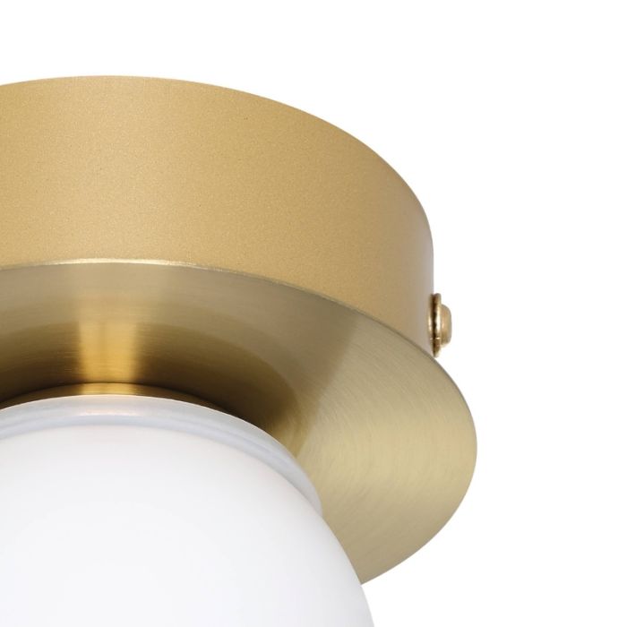 Stalowa nowoczesna lampa sufitowa złota, Escha, 3,3W, 3000K LED