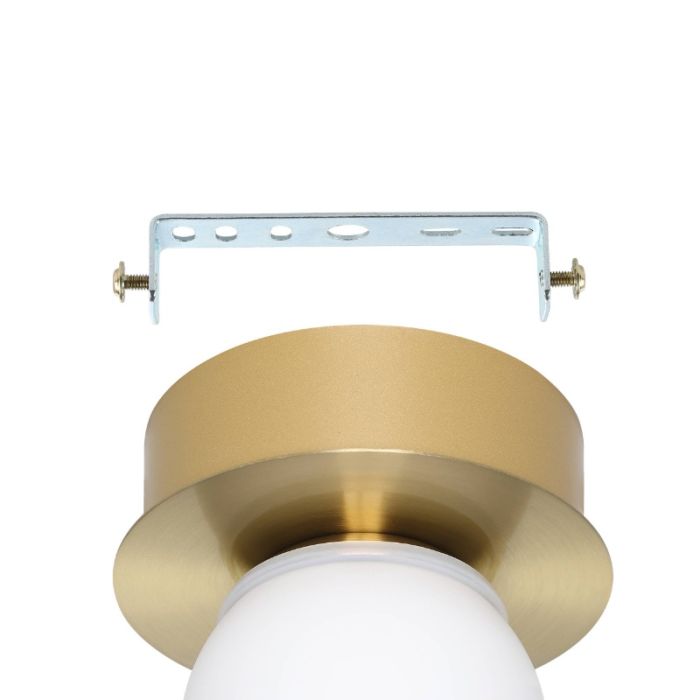 Stalowa nowoczesna lampa sufitowa złota, Escha, 3,3W, 3000K LED
