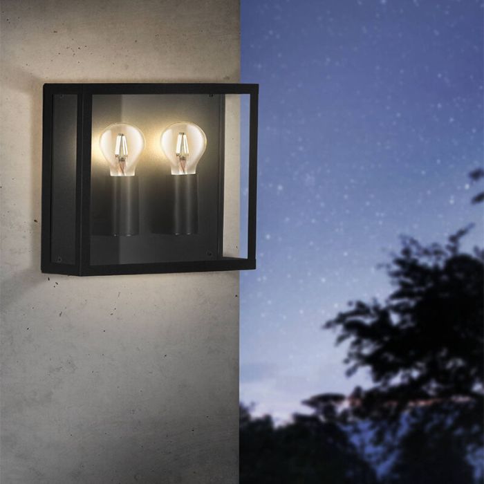 Aluminiowa nowoczesna lampa zewnętrzna czarna, Alihan, IP44