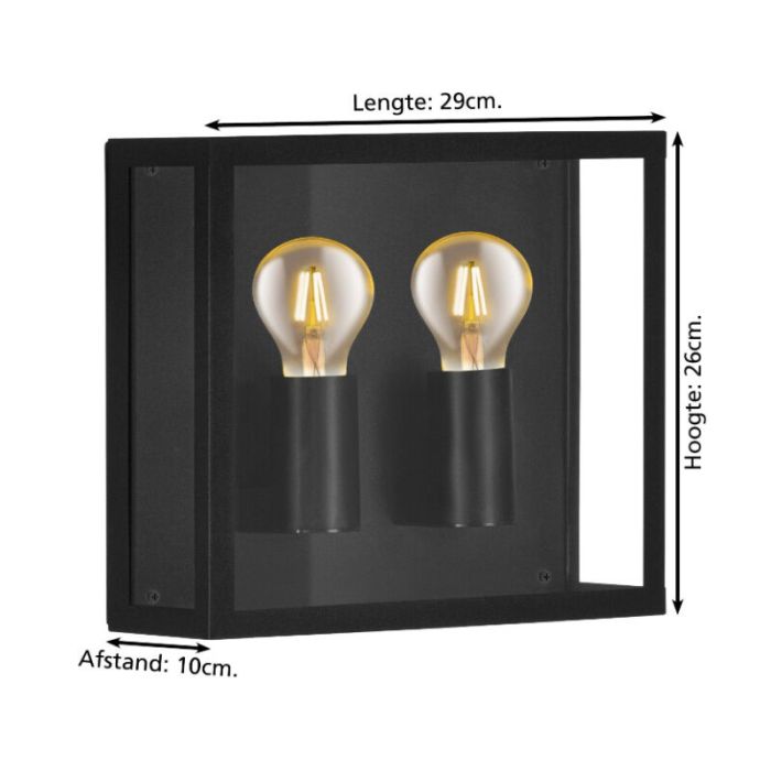 Aluminiowa nowoczesna lampa zewnętrzna czarna, Alihan, IP44