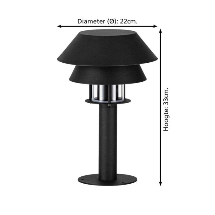 Stalowa lampa zewnętrzna czarna, Cindy, IP65