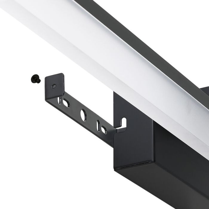 Aluminiowy nowoczesny kinkiet łazienkowy czarny, Michelle, 11W, 3000K LED, IP44