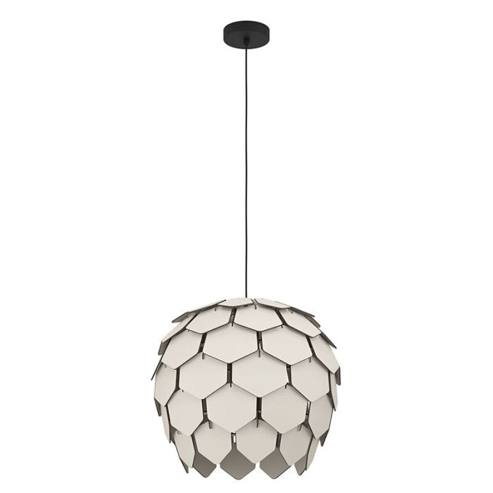 Drewniana design lampa wisząca szara, Latoya