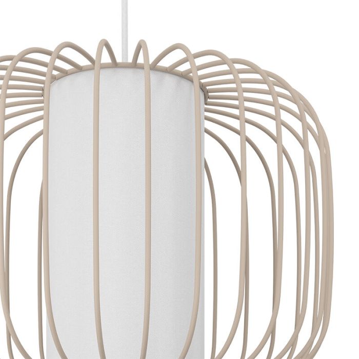 Aluminiowa industrialna lampa wisząca beżowa, Safira