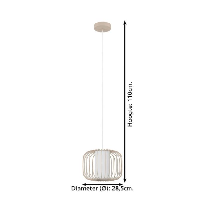 Aluminiowa industrialna lampa wisząca beżowa, Safira
