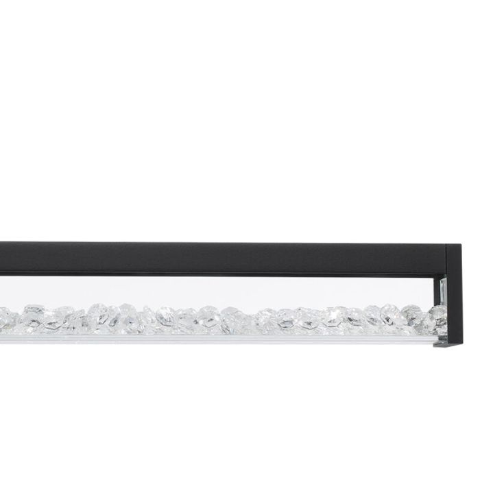 Kryształowa design lampa wisząca czarna, Aarnoud, 6W, regulowana ciepła do zimnej bieli LED, z dotykowy ściemniacz
