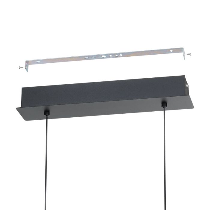 Kryształowa design lampa wisząca czarna, Aarnoud, 6W, regulowana ciepła do zimnej bieli LED, z dotykowy ściemniacz