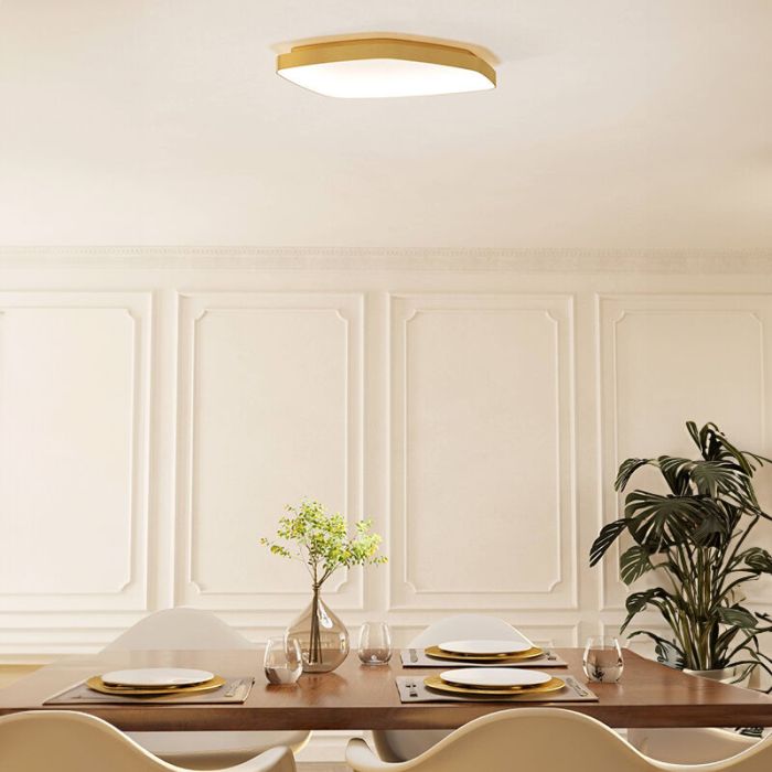 Aluminiowy design plafon sufitowy złoty, Samson, 25,2W, 3000K LED