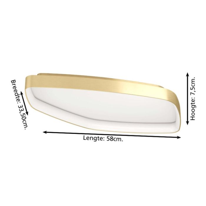 Aluminiowy design plafon sufitowy złoty, Samson, 25,2W, 3000K LED