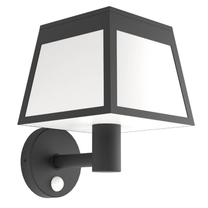 Plastikowy kinkiet solarny zewnętrzny czarny, Imelda, 7,5W, 3000K LED, IP65