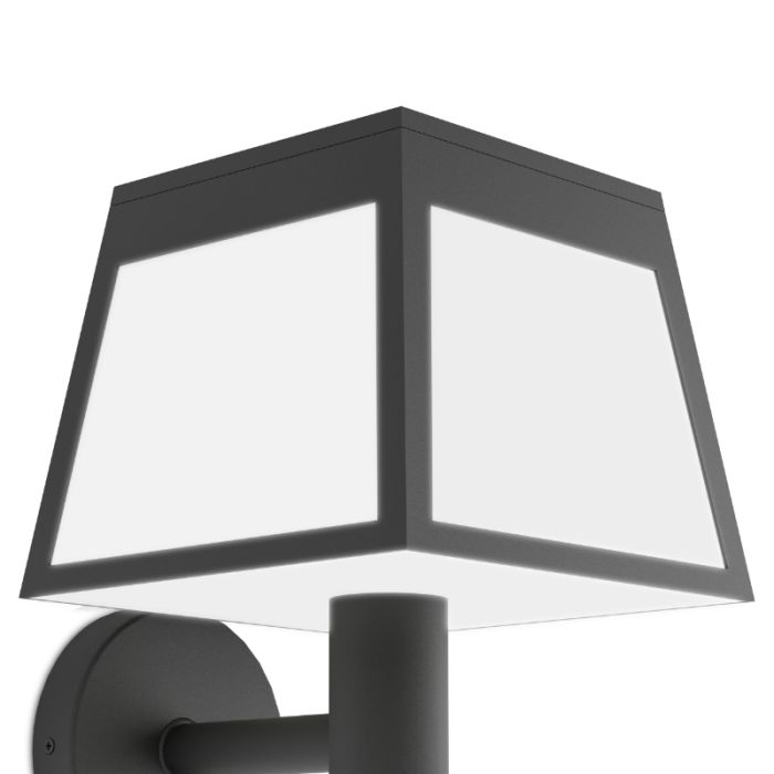 Plastikowy kinkiet solarny zewnętrzny czarny, Imelda, 7,5W, 3000K LED, IP65