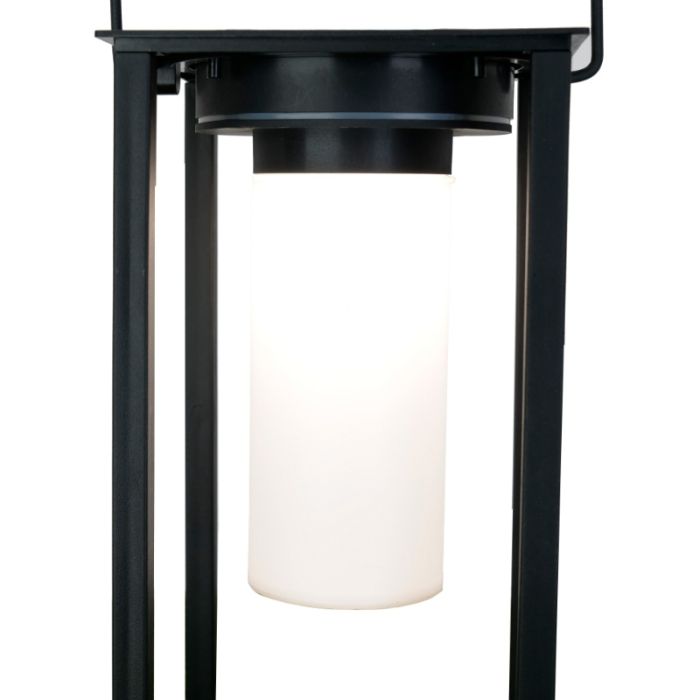 Plastikowa lampa solarna stołowa czarna, Hillebrand, 3,3W, 4000K LED, IP54, z przełącznik