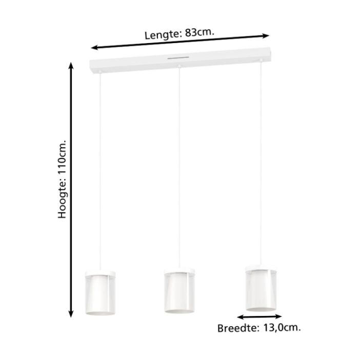 Szklana nowoczesna inteligentna lampa wisząca biała, Stern, 3,7W, RGBW LED