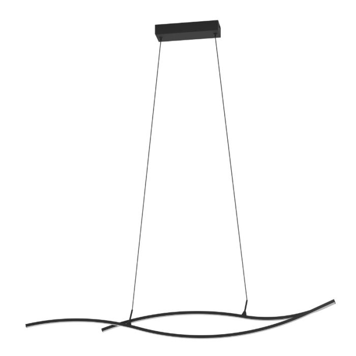 Stalowa design lampa wisząca czarna, Tevin, 20W, 4000K LED