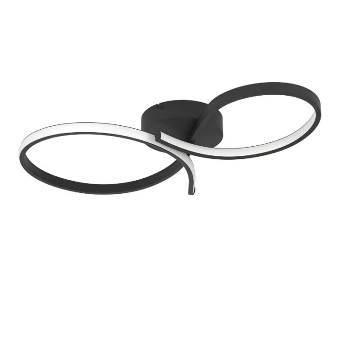 Aluminiowa nowoczesna lampa sufitowa czarna, Thekla, 21W, 3000K LED