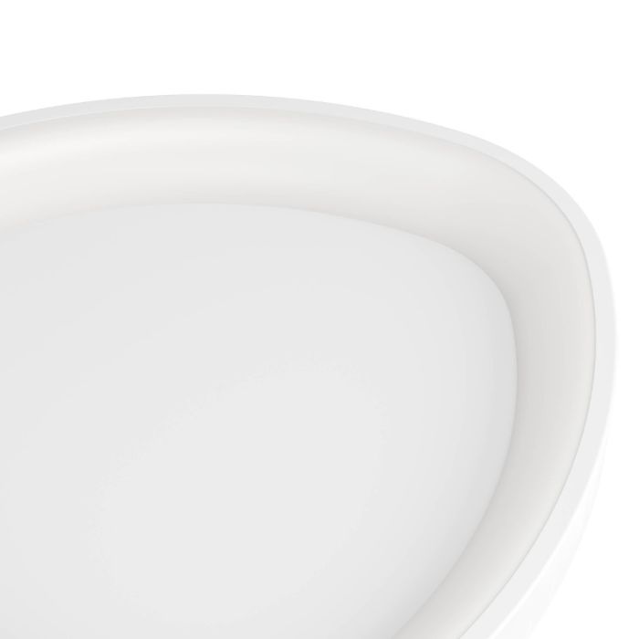Plastikowa nowoczesna lampa sufitowa biała, Shauni, 12W, regulowana ciepła do zimnej bieli LED, z pilot