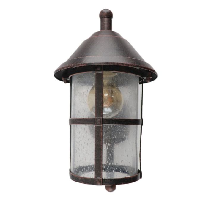 Szklana klasyczna lampa zewnętrzna brązowa, Gisele, IP23