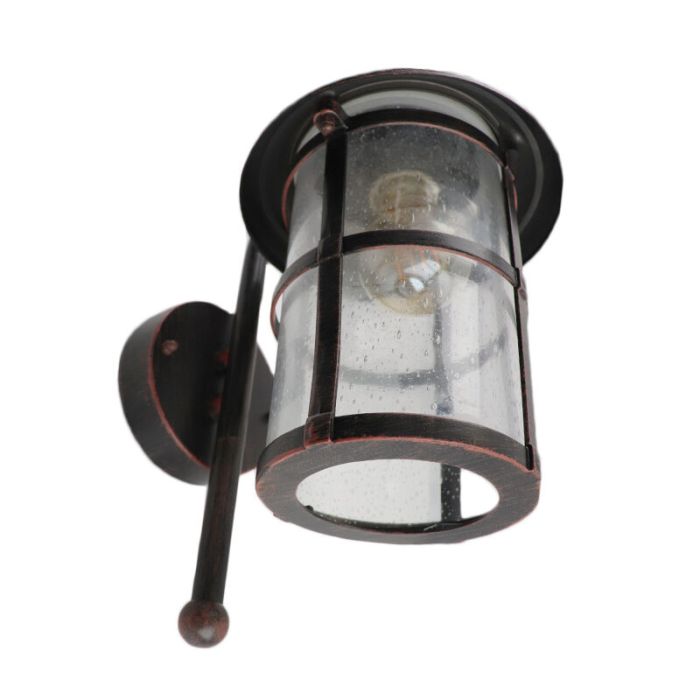 Szklana klasyczna lampa zewnętrzna brązowa, Gisele, IP23
