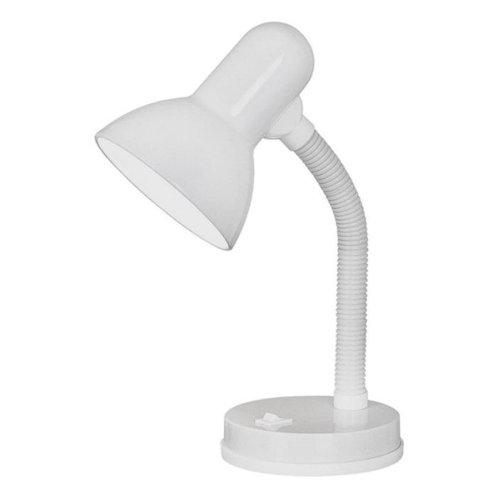 Plastikowa lampa biurkowa biała, Granza, z przełącznik