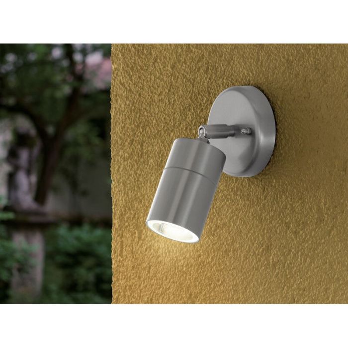 Szklana lampa zewnętrzna srebrna, Jaydae, IP44