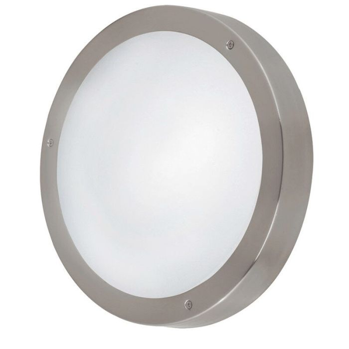 Szklana lampa zewnętrzna srebrna, Bob, IP44