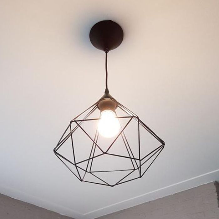 Metalowa industrialna lampa wisząca czarna, Costel