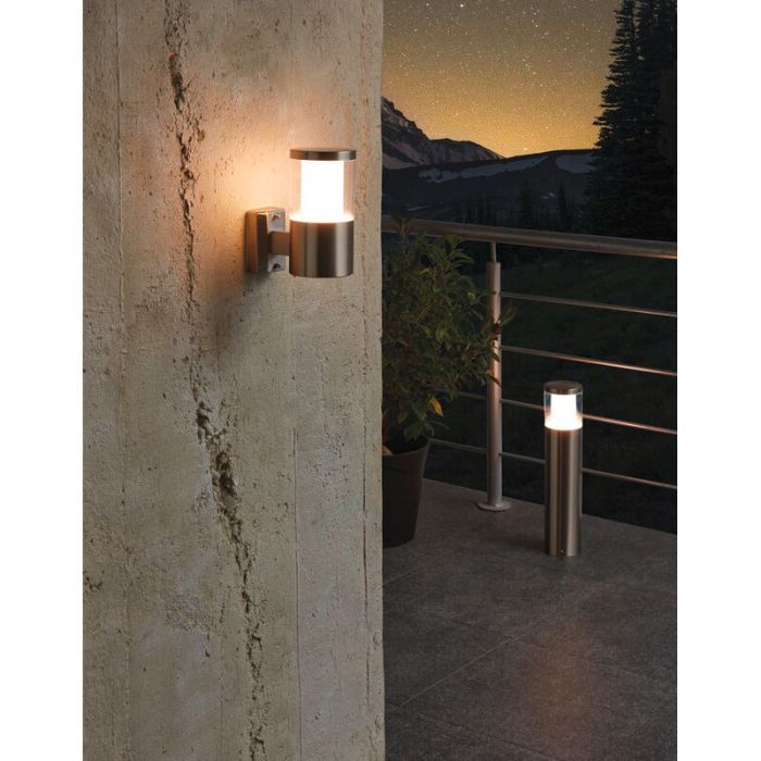 Plastikowa nowoczesna lampa zewnętrzna srebrna, Neele, IP44