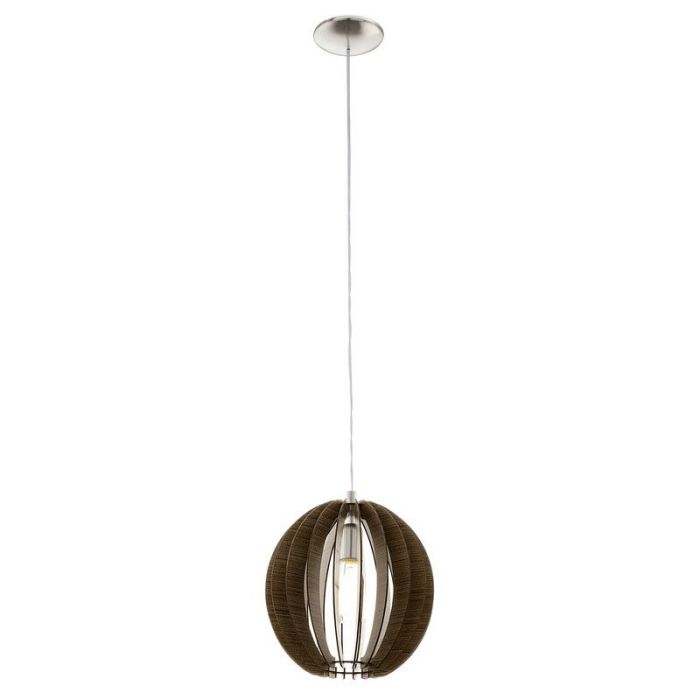 Drewniana rustykalna lampa wisząca brązowa, Bergama