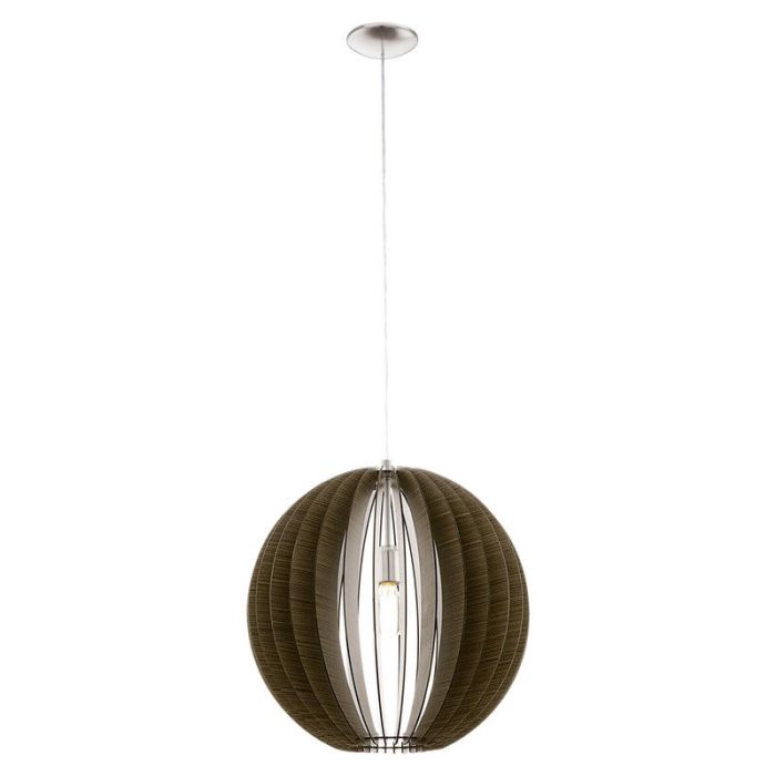 Drewniana rustykalna lampa wisząca brązowa, Bergama