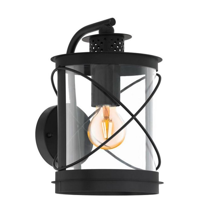 Plastikowa lampa zewnętrzna czarna, Alisia, IP44