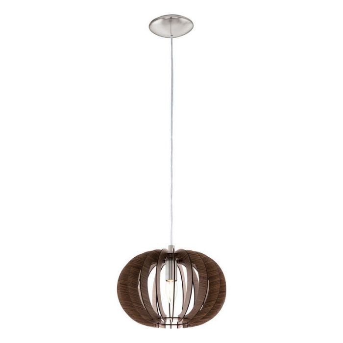 Drewniana rustykalna lampa wisząca brązowa, Kiran