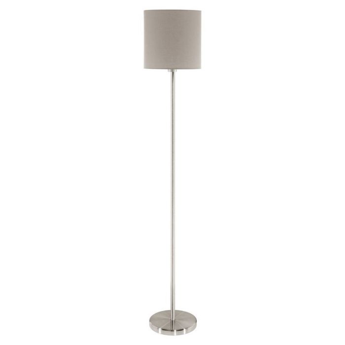 Tkanina nowoczesna lampa stojąca ciemnoszara, Abano, z przełącznik