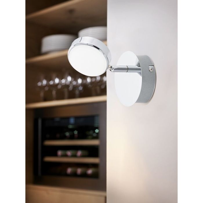 Stalowy nowoczesny spot sufitowy chromowany, Tjark, 5W, 3000K LED