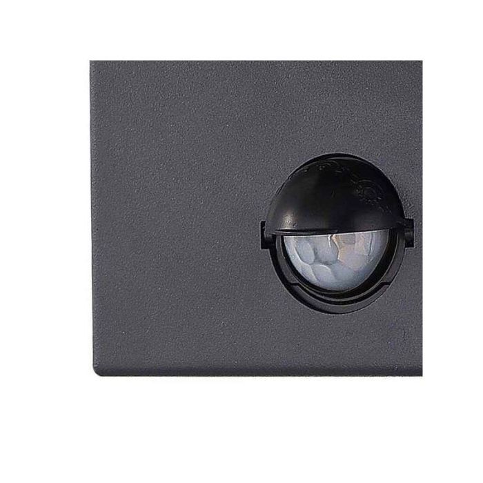 Aluminiowy nowoczesny kinkiet zewnętrzny z czujnikiem ruchu antracytowy, Birte, IP44