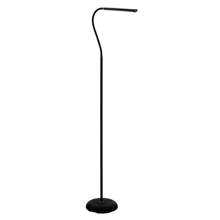Plastikowa nowoczesna lampa stojąca czarna, Brennan, 5W, 4000K LED, z dotykowy ściemniacz