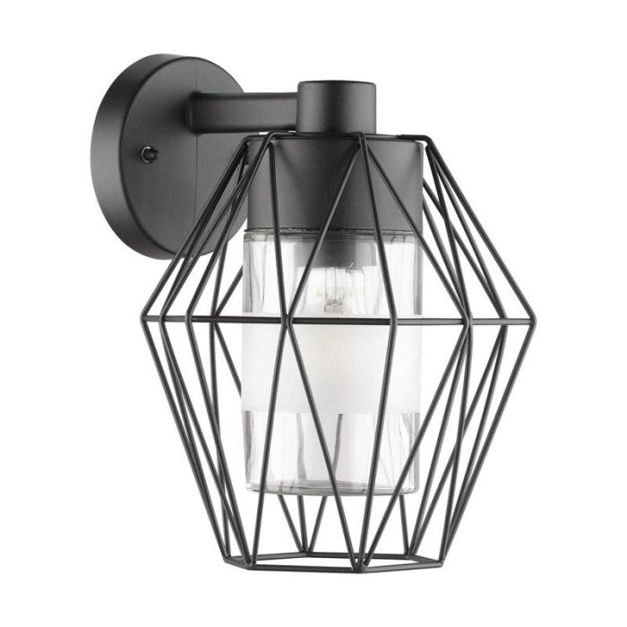 Metalowa industrialna lampa zewnętrzna czarna, Stan, IP44