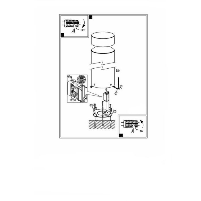 Aluminiowa lampa zewnętrzna czarna, Ian, IP44