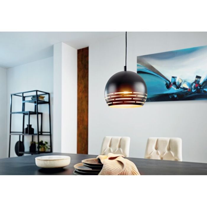 Metalowa nowoczesna lampa wisząca złota, Macey