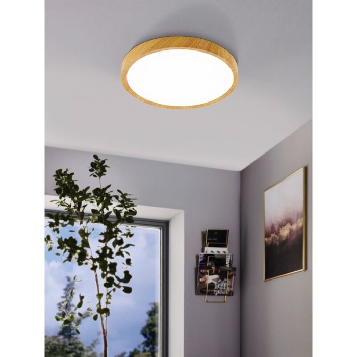 Plastikowy nowoczesny plafon sufitowy brązowy, Jouk, 33W, 3000K LED