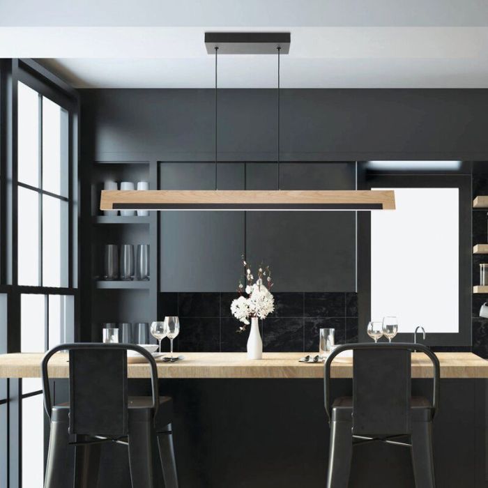 Drewniana lampa wisząca, Ludovica, 25W, 3000K LED