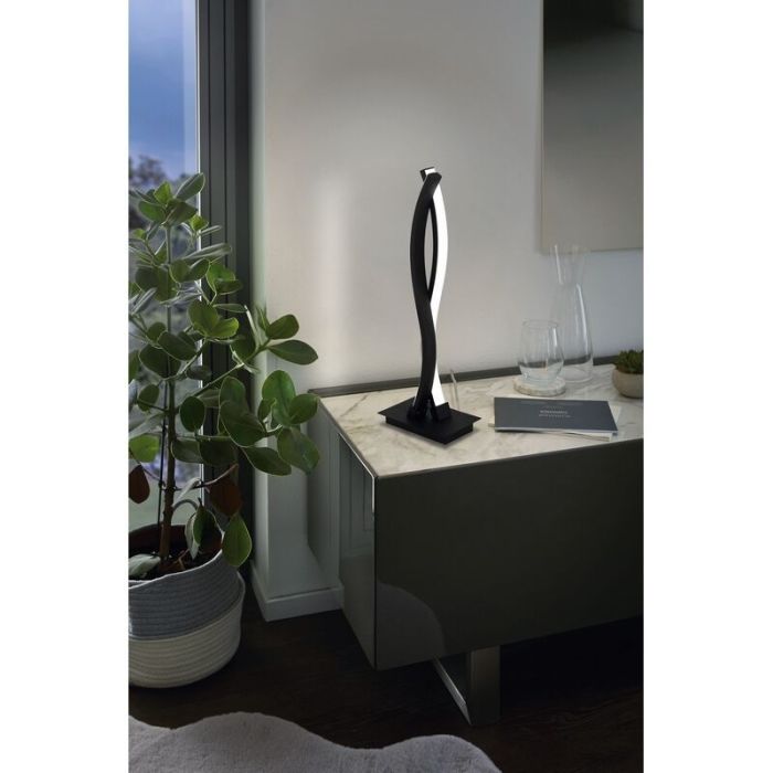Aluminiowa nowoczesna lampa stołowa czarna, Arantxa, 10W, 3000K LED, z przełącznik